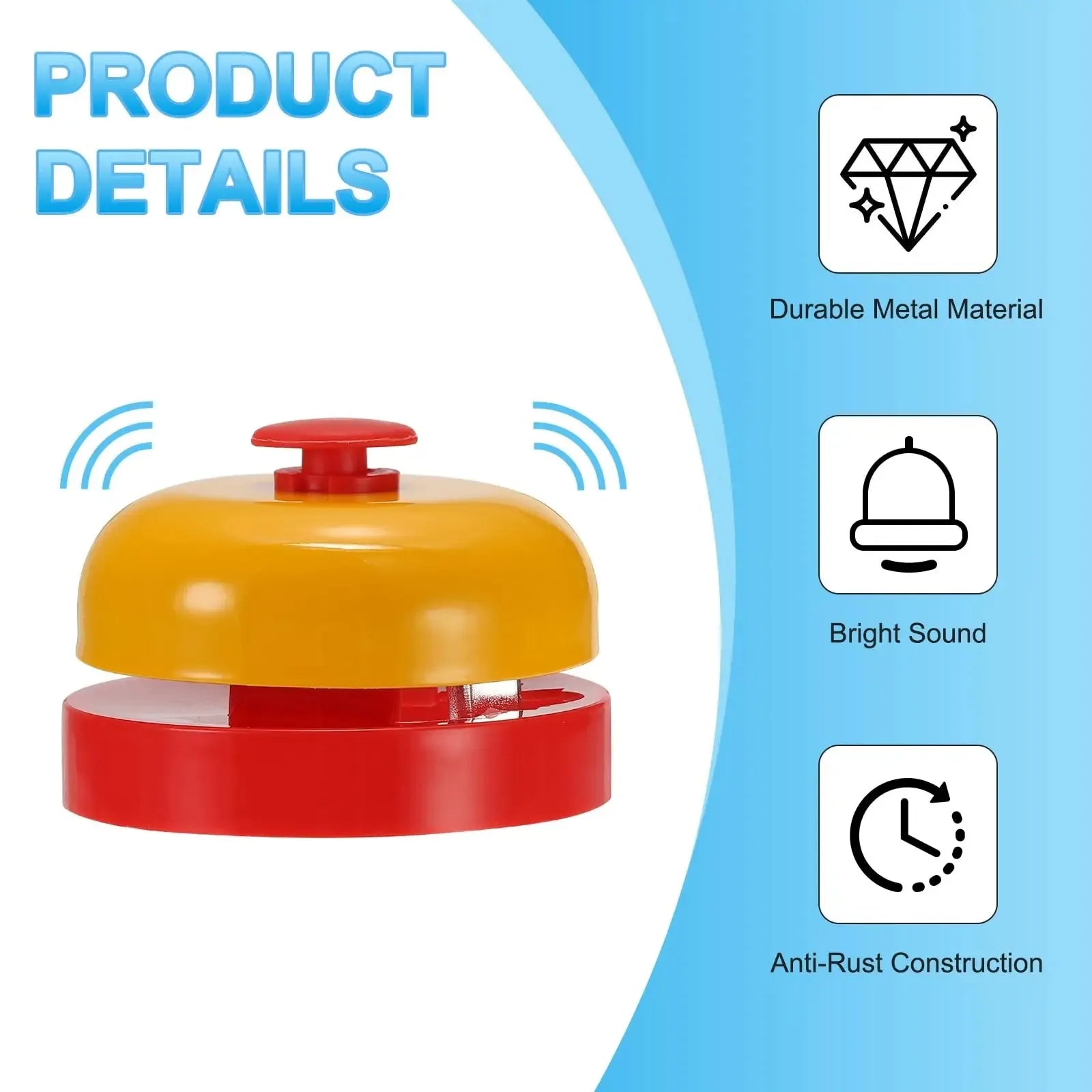 Pet Toys Bell for Dogs Cat Training Interactive Toy Metal Dog Training Called Dinner Bell for Pet Toys