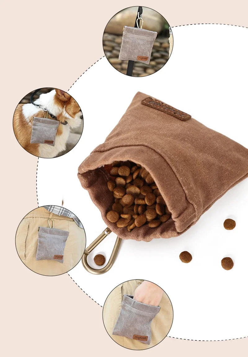Dog Training Snack Bag Outdoor Travel Pet Dog Treat Pouch Portable Oil Resistance Food Dispenser Bag Durable Pet Accessories