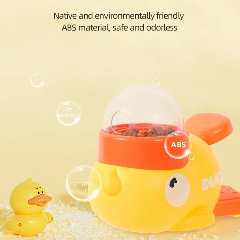 Dog Puzzle Feeder Interactive Pet Food Treat Dispenser Cartoon Duck Design Anti-slip Pet Automatic Feeder Toys for Dog Training