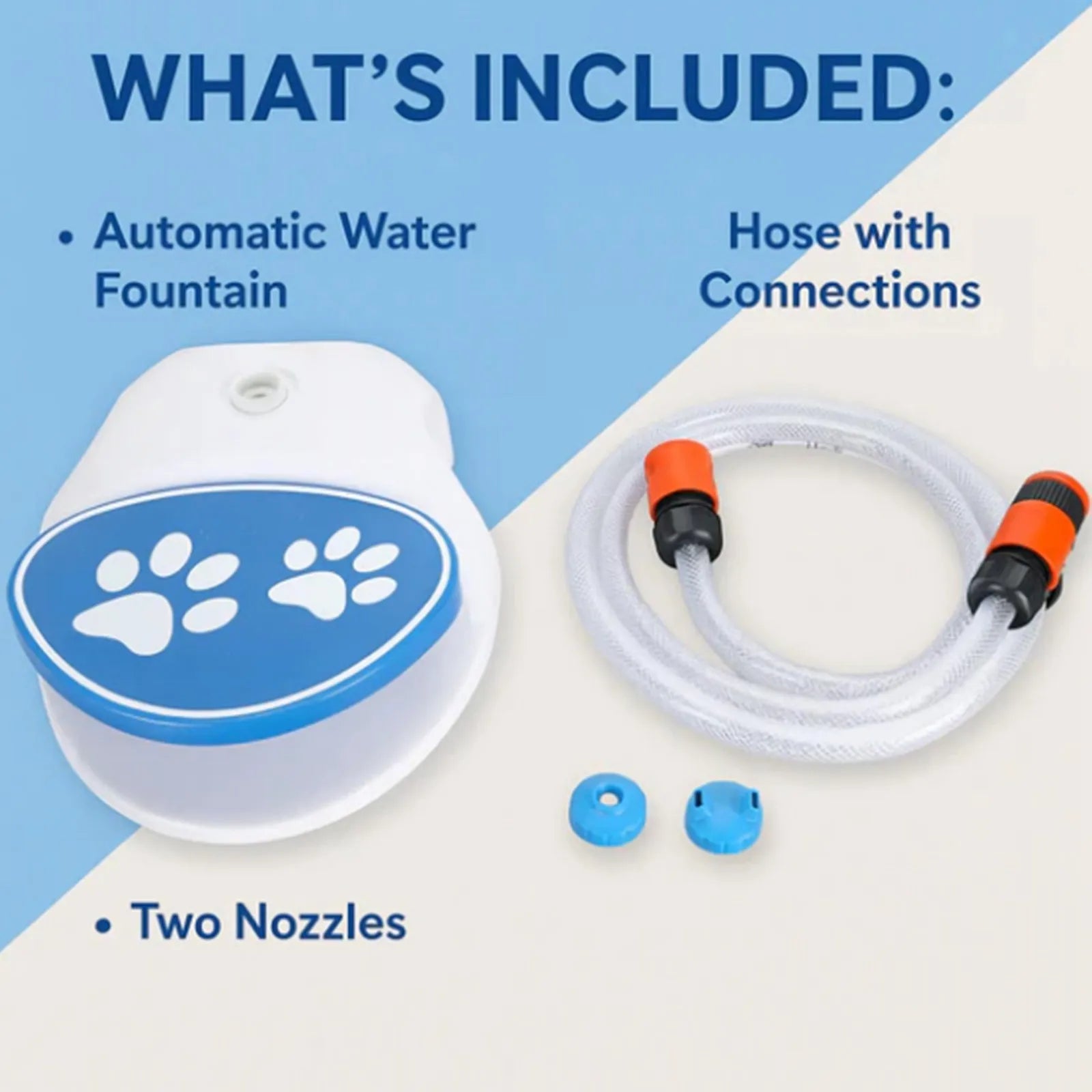 2 Styles Outdoor Dog Waterer, Foot Operated Dog Waterer, Dog Drinking Nozzle, Includes Connecting Hose For Dog Hydration
